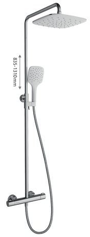 Душевая стойка Ravak Termo 300 TE 093.01/150 X070164 с термостатическим смесителем хром Душевая стойка Ravak Termo 300 TE 093.01/150 X070164 с термостатическим смесителем хром