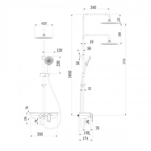 Душевая система Lemark Tropic LM7012BL черная Душевая система Lemark Tropic LM7012BL черная