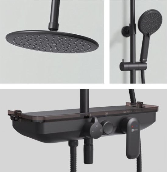 Душевая система Lemark Tropic LM7012BL черная Душевая система Lemark Tropic LM7012BL черная