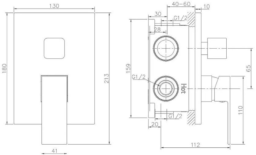 Душевая система со смесителем Lauter Trim 21CK189C-516-3 с верхним душем 21S20109 Душевая система со смесителем Lauter Trim 21CK189C-516-3 с верхним душем 21S20109