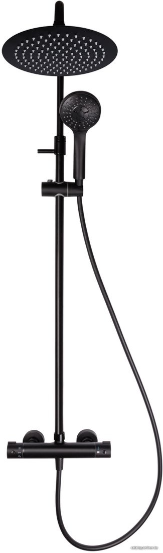 Душевая система со смесителем Rubineta Olo BK + Thermo-15 / 625038 Душевая система со смесителем Rubineta Olo BK + Thermo-15 / 625038