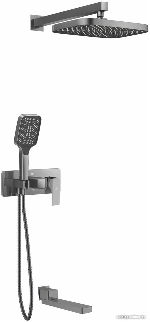 Душевая система со смесителем Rose R1035T (графит) Душевая система со смесителем Rose R1035T (графит)