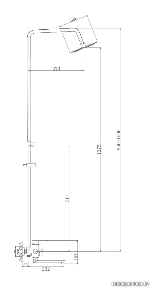 Душевая система со смесителем Haiba HB24801 Душевая система со смесителем Haiba HB24801