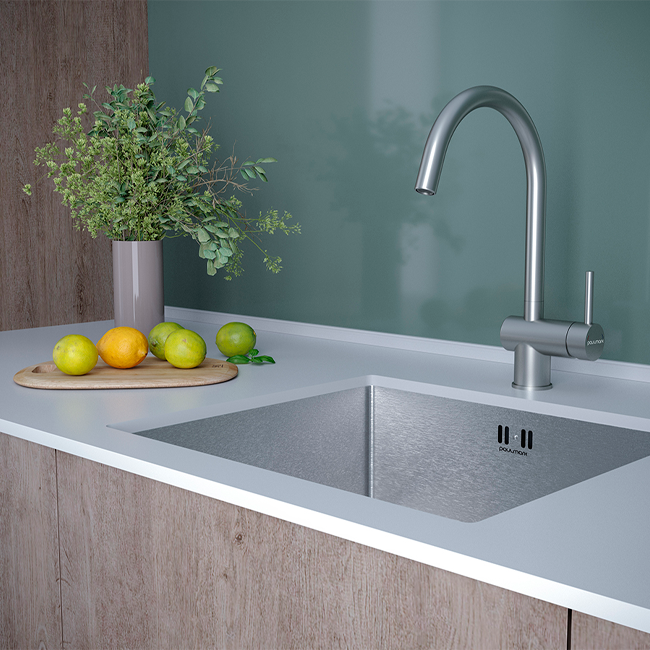 Смеситель для кухни PAULMARK Bend Be212066-BS нержавеющая сталь Смеситель для кухни PAULMARK Bend Be212066-BS нержавеющая сталь