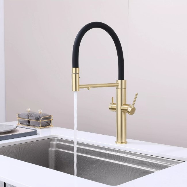 Смеситель для кухни Paulmark NEXUS Ne213999-LG светлое золото Смеситель для кухни Paulmark NEXUS Ne213999-LG светлое золото