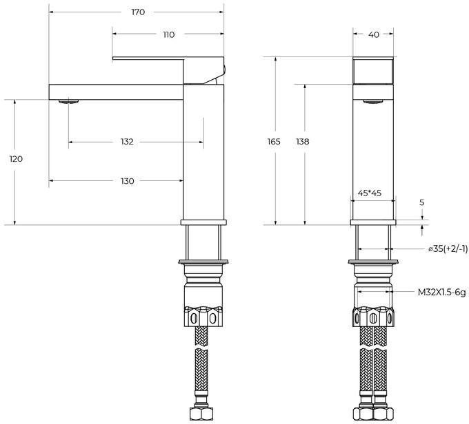 Смеситель для умывальника Cezares SLIDER-LS-01-W0 хром Смеситель для умывальника Cezares SLIDER-LS-01-W0 хром