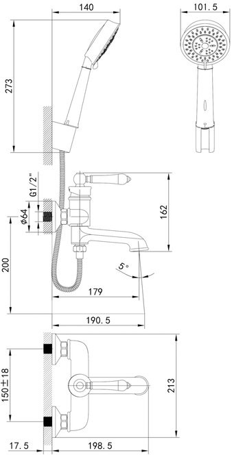Смеситель для ванны Iddis Oxford OXFSB02i02 Смеситель для ванны Iddis Oxford OXFSB02i02