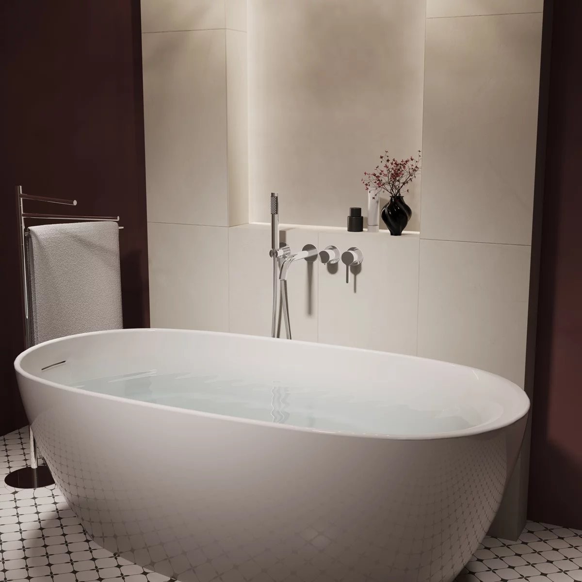 Смеситель для ванны и душа Vincea Villa VTFW-1VL1CH хром Смеситель для ванны и душа Vincea Villa VTFW-1VL1CH хром