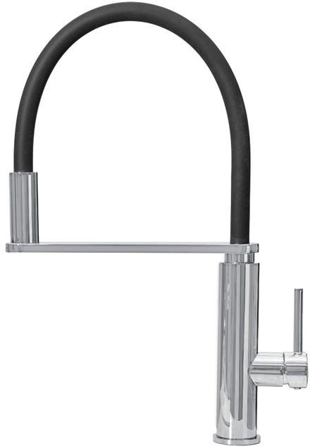 Смеситель для кухни с гибким изливом Ahti Kemi Black KM833020 хром/черный Смеситель для кухни с гибким изливом Ahti Kemi Black KM833020 хром/черный