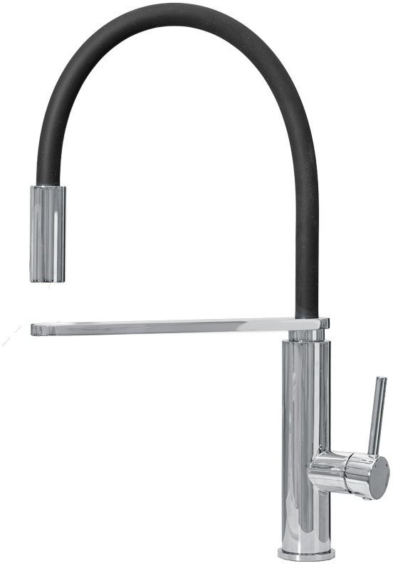 Смеситель для кухни с гибким изливом Ahti Kemi Black KM833020 хром/черный Смеситель для кухни с гибким изливом Ahti Kemi Black KM833020 хром/черный