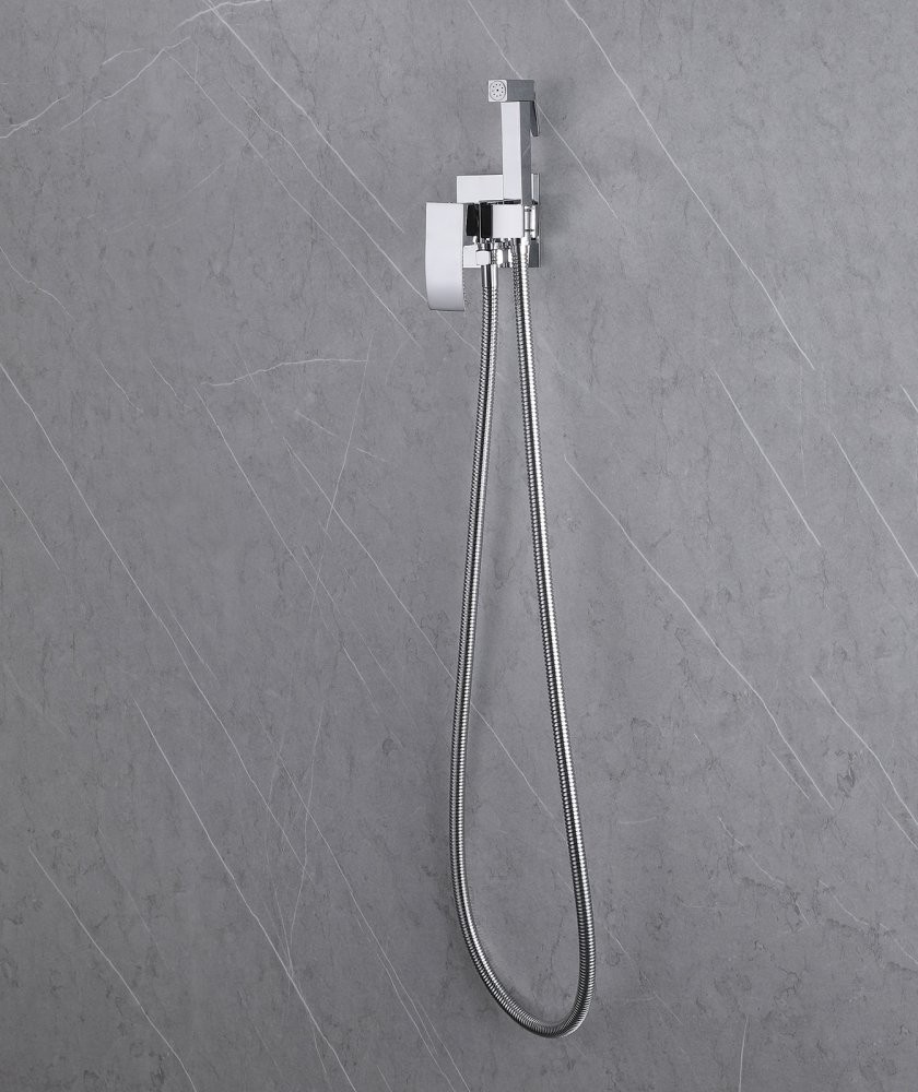 Смеситель для биде Abber Wasserfall AF8625 с гигиеническим душем, хром Смеситель для биде Abber Wasserfall AF8625 с гигиеническим душем, хром