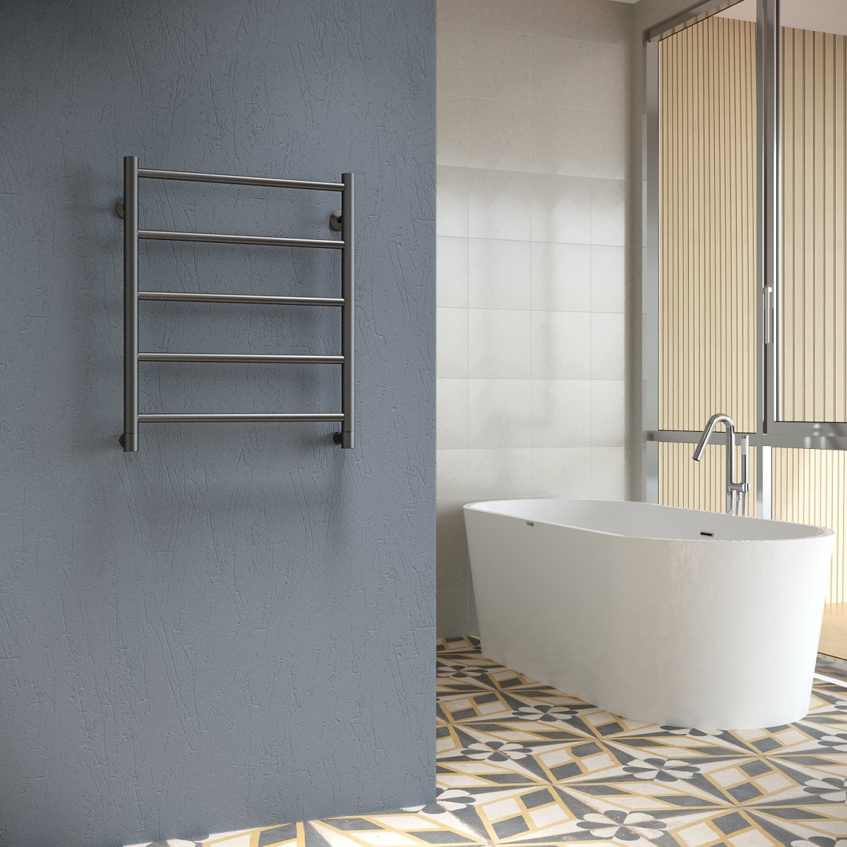 Полотенцесушитель водяной Stinox Toscana 50x60 черный матовый Полотенцесушитель водяной Stinox Toscana 50x60 черный матовый