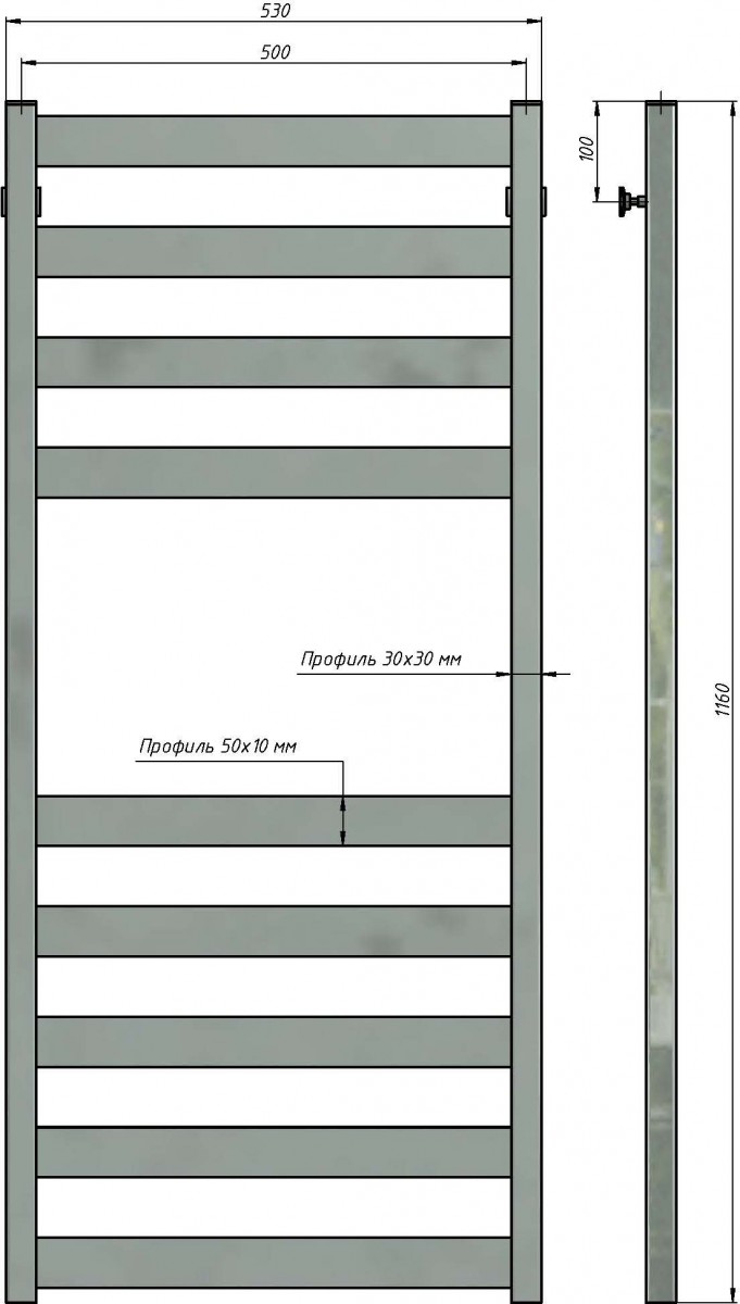 Полотенцесушитель водяной Stinox Sanremo 50x120 Полотенцесушитель водяной Stinox Sanremo 50x120