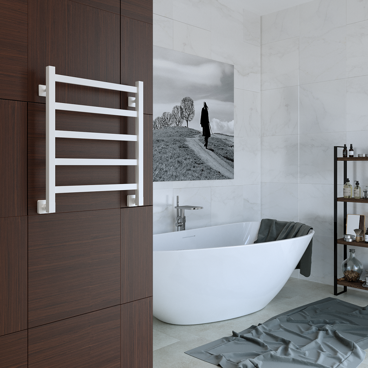 Полотенцесушитель водяной Stinox Prestige 50x60 белый матовый Полотенцесушитель водяной Stinox Prestige 50x60 белый матовый