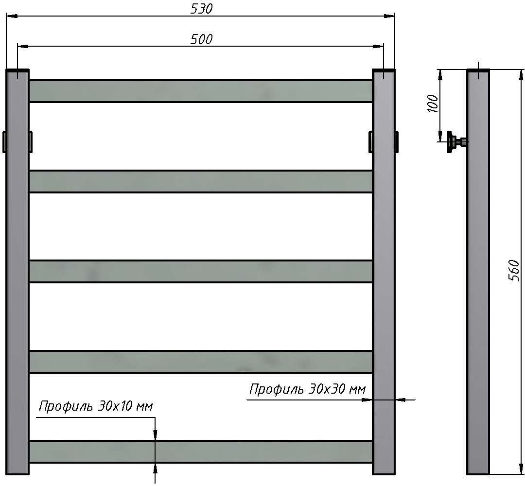 Полотенцесушитель водяной Stinox Prestige 50x60 белый матовый Полотенцесушитель водяной Stinox Prestige 50x60 белый матовый