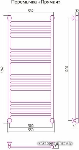 Полотенцесушитель Сунержа Богема+ 1200x500 00-0220-1250 Полотенцесушитель Сунержа Богема+ 1200x500 00-0220-1250