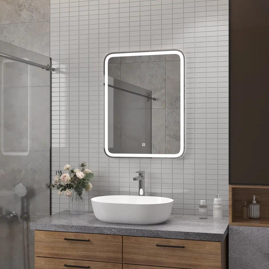 Зеркало Континент Russo LED 60x70 с подсветкой Зеркало Континент Russo LED 60x70 с подсветкой