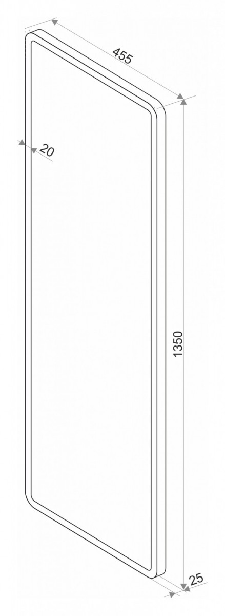 Зеркало Континент Loren LED 45,5x135 с подсветкой и сенсорным управлением Зеркало Континент Loren LED 45,5x135 с подсветкой и сенсорным управлением