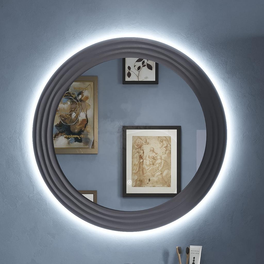 Зеркало Equil Mirage LED D800 с LED-подсветкой, графит Зеркало Equil Mirage LED D800 с LED-подсветкой, графит