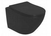 Подвесной унитаз Rea Carlo Carlo Mini Rimless Black Mat C8489 Подвесной унитаз Rea Carlo Carlo Mini Rimless Black Mat C8489
