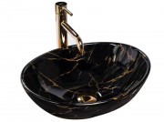 Умывальник Rea Sofia Black Marble U5611 Умывальник Rea Sofia Black Marble U5611