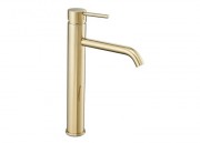 Смеситель для умывальника Rea Lungo Gold высокий B9409