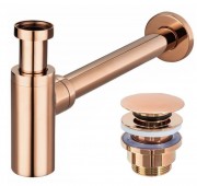 Сифон с донным клапаном универсальным Rea ROSE GOLD A8541