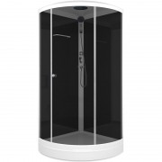 Душевая кабина Domani-Spa Simple 99 90x90 тонированное стекло / черные стенки Душевая кабина Domani-Spa Simple 99 90x90 тонированное стекло / черные стенки