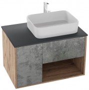 Тумба подвесная Grossman Бруно 80 (для умывальника GR-3016/Олимпия-56) веллингтон/бетон Тумба подвесная Grossman Бруно 80 (для умывальника GR-3016/Олимпия-56) веллингтон/бетон