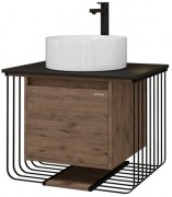 Тумба подвесная Grossman Винтаж 70 (для умывальника GR-3013) веллингтон/металл