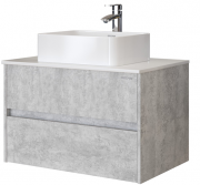 Тумба подвесная Grossman Эдванс 80 (для умывальника Grossman GR-3016) цемент светлый Тумба подвесная Grossman Эдванс 80 (для умывальника Grossman GR-3016) цемент светлый