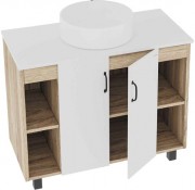 Тумба напольная Grossman Флай 100 дуб сонома / белая (для умывальника Grossman GR-3013) Тумба напольная Grossman Флай 100 дуб сонома / белая (для умывальника Grossman GR-3013)
