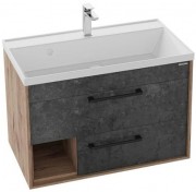 Тумба подвесная Grossman Реал 80 (для умывальника Classica-80) веллингтон/бетон Тумба подвесная Grossman Реал 80 (для умывальника Classica-80) веллингтон/бетон