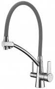 Смеситель для кухни Lemark Comfort с гибким изливом, с подключением к фильтру LM3071C-Gray Смеситель для кухни Lemark Comfort с гибким изливом, с подключением к фильтру LM3071C-Gray