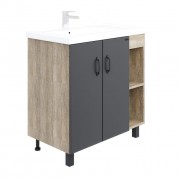 Тумба Onika ТИМБЕР 80.10 серый мат./дуб сонома Тумба Onika ТИМБЕР 80.10 серый мат./дуб сонома