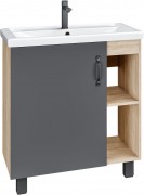 Тумба напольная Grossman Флай 70 дуб сонома / серая (для умывальника Фостер-70) Тумба напольная Grossman Флай 70 дуб сонома / серая (для умывальника Фостер-70)