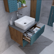 Тумба подвесная Grossman Альба 65 веллингтон/бриз