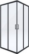 Душевой уголок Deante Funkia 80x80 квадратный с черным профилем
