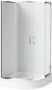 Душевой уголок Deante Funkia 80x80 полукруглый стекло прозрачное