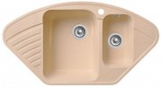 Мойка кухонная угловая GranFest QUARZ Z-14 бежевый Мойка кухонная угловая GranFest QUARZ Z-14 бежевый