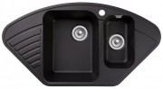 Мойка кухонная угловая GranFest QUARZ Z-14 черная Мойка кухонная угловая GranFest QUARZ Z-14 черная