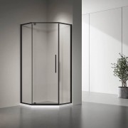 Душевой уголок Veconi Rovigo RV-35B 80x80 прозрачные стекла / профиль черный матовый Душевой уголок Veconi Rovigo RV-35B 80x80 прозрачные стекла / профиль черный матовый