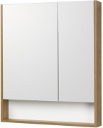 Шкаф с зеркалом Акватон Сканди 70 белый глянец/дуб рустикальный Шкаф с зеркалом Акватон Сканди 70 белый глянец/дуб рустикальный
