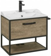 Тумба под умывальник Акватон Лофт Фабрик 65 дуб кантри/черный