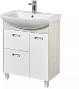 Тумба с умывальником Акватон Бекка 70 белый/дуб сомерсет