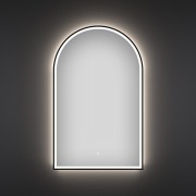 Зеркало арочное Wellsee 7 Rays' Spectrum 172201730 50x80 см черный контур с фронтальной LED-подсветкой Зеркало арочное Wellsee 7 Rays' Spectrum 172201730 50x80 см черный контур с фронтальной LED-подсветкой