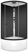 Душевая кабина Domani-Spa Simple 99 high V1.2 Black 90x90 прозрачное стекло / черные стенки Душевая кабина Domani-Spa Simple 99 high V1.2 Black 90x90 прозрачное стекло / черные стенки