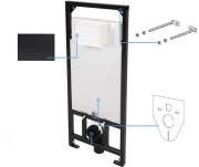 Инсталляция для подвесного унитаза Deante CST_X50S с черной клавишей смыва Инсталляция для подвесного унитаза Deante CST_X50S с черной клавишей смыва