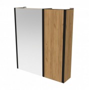Шкаф с зеркалом АВН Ванкувер 60 дуб крафт золотой / черный матовый Шкаф с зеркалом АВН Ванкувер 60 дуб крафт золотой / черный матовый