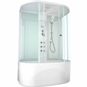 Гидромассажная душевая кабина Domani-Spa Neat High 150x80 прозрачное стекло / белые стенки Гидромассажная душевая кабина Domani-Spa Neat High 150x80 прозрачное стекло / белые стенки